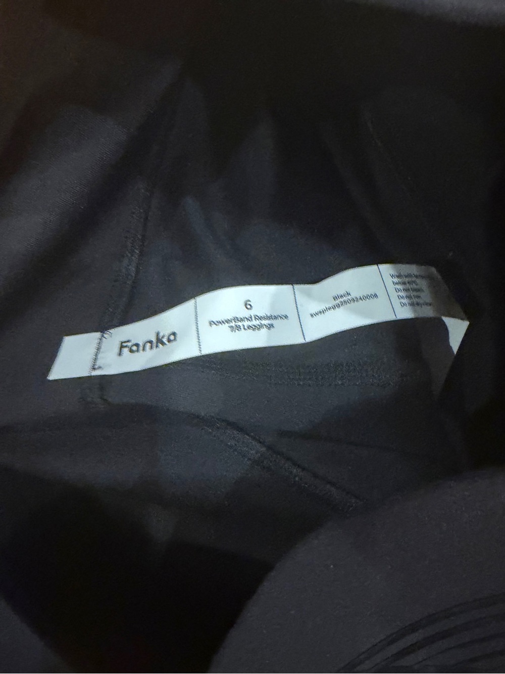 Fanka black Powerband Resistance Leggings 7/8 - Picture 4 of 4